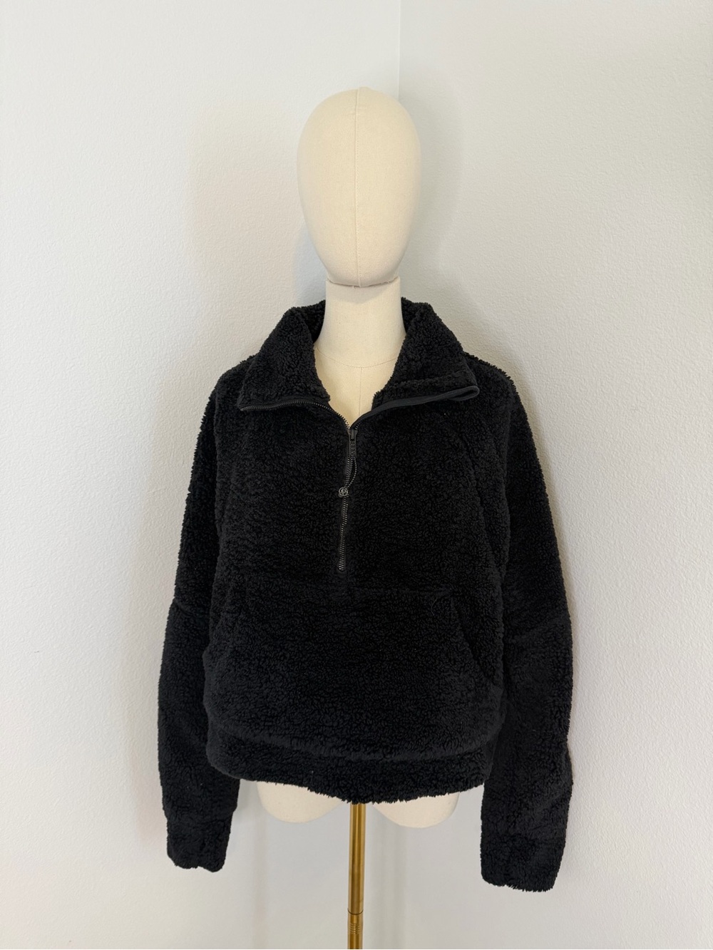 lululemon athletica Black Sherpa Half-Zip Oversized Scooba Jacket Size M/L